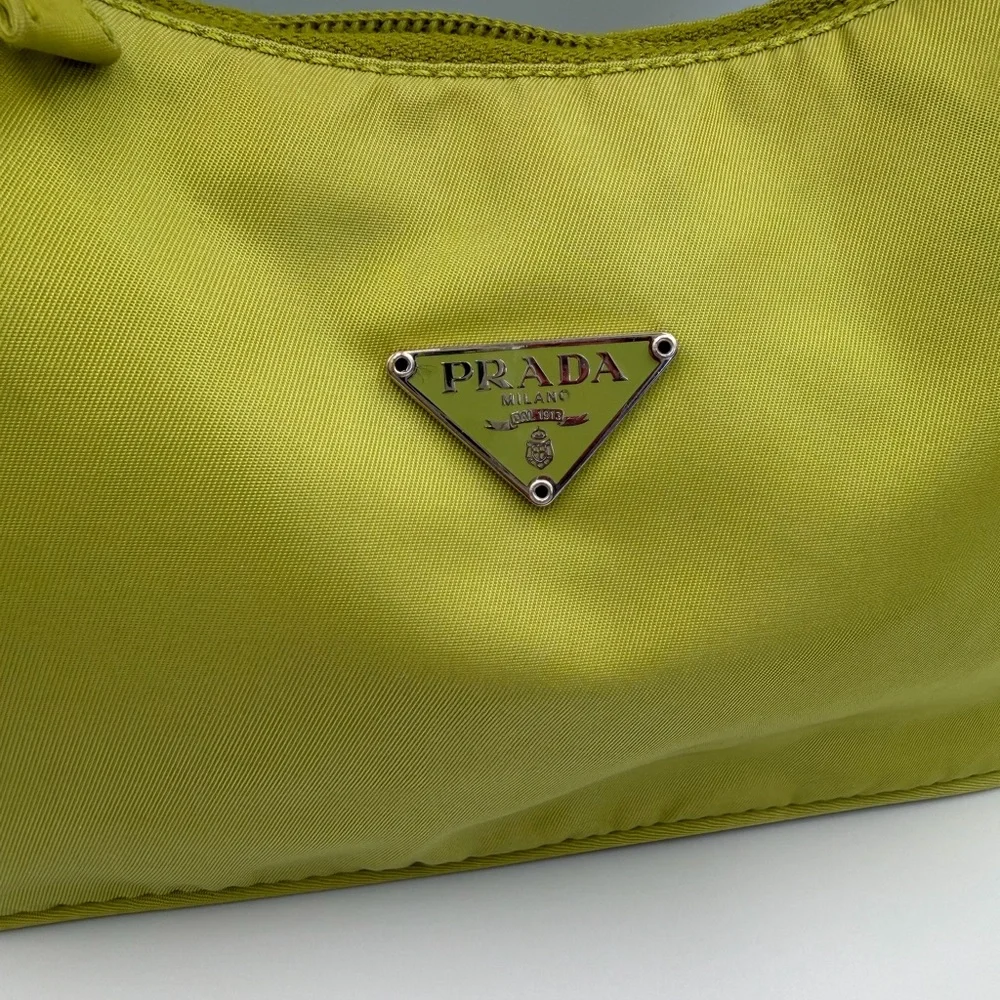 PRADA green tessuto hobo vintage - Picture 3 of 16